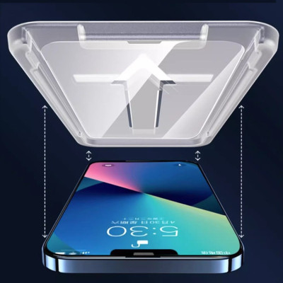 Kính Cường Lực Có Khung Dán Kính Mờ Chống Bám Vân Tay GOR cho iPhone 16 Pro / iPhone 16 Pro Max - Hàng Chính Hãng