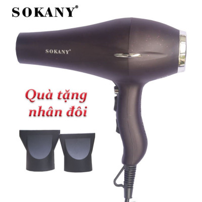 Máy sấy tóc SOKANY công suất lớn 2600W dùng cực khỏe như salon, có nhiều chiều sấy để lựa chọn - XANH TÍM 2218 - HÀNG CHÍNH HÃNG - DELIYA