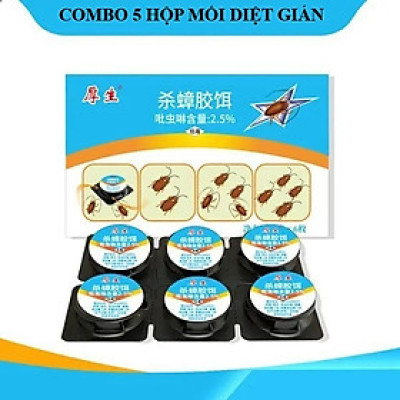 Combo 5 Bộ 6 Viên Mồi Diệt Gián, Thuốc Diệt Côn Trùng Sinh Học Không Độc Hại Dùng Trong Nhà Bếp, Hộ Gia Đình