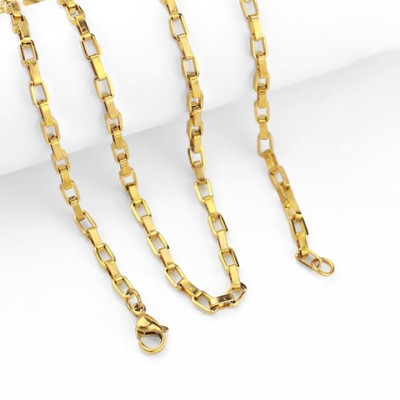 Dây chuyền nam titan cao cấp thời trang inox thép không gỉ kiểu hình vuông trangsucpt 3mm PTDCNA169