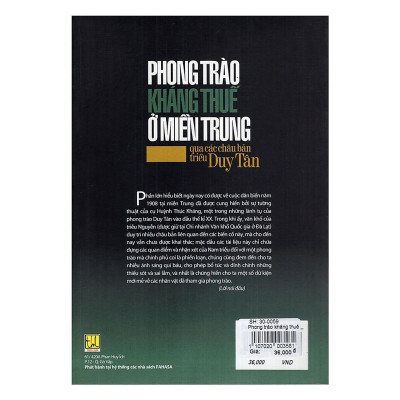 Sách - Phong Trào Kháng Thuế Ở Miền Trung Qua Các Châu Bản Triều Duy Tân - Chính Thông Book