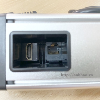 Ổ điện kẹp bàn Sinoamigo STS-HG60S-5, Tích hợp 3 cắm đa năng, 2 cổng sạc USB, 1 HDMI, 1 Lan. Hàng nhập khẩu chính hãng