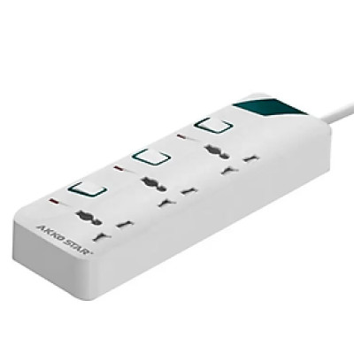 Ổ CẮM ĐIỆN 3 NGUỒN DÀI 5M 87337 AKKO STAR   - HÀNG CHÍNH HÃNG