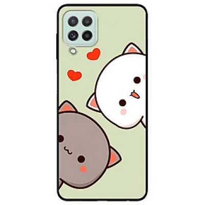 Ốp lưng dành cho Samsung A22 - Samsung S21 FE mẫu Hai Chú Mèo Trái Tim Đỏ