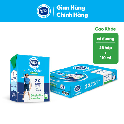 Thùng 48 Hộp Sữa Uống Dutch Lady Cô Gái Hà Lan Có Đường Cao Khỏe (48X110ml)