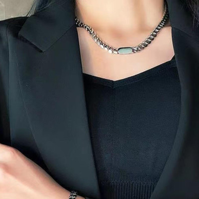 [1 chiếc]【Khắc Tên Ghi Chú】 Dây chuyền, lắc  kèm tên nam nữ thép titan Khắc tuỳ chỉnh