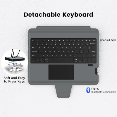 Bao Da Kèm Bàn Phím cho iPad Air 6 11 inch / iPad Air 6 13 inch 2024 Nillkin Bumper Combo Case Keyboard - Hàng Chính Hãng