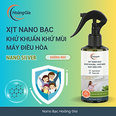 Dung Dịch Xịt Khử Mùi Khử Khuẩn Điều Hòa Máy Lạnh Nano Bạc Hoàng Gia 200ml - An Toàn & Hiệu Quả
