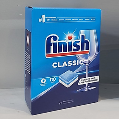 Viên rửa bát Finish Classic hương chanh 110 viên - 2 chức năng 
