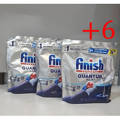 Combo 03 túi Viên Rửa Chén Bát Finish Powerball Quantum 27 viên