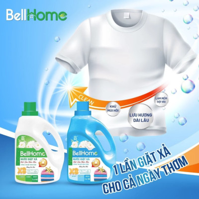 Nước Giặt Xả Công Nghệ Sinh Học Bell Home Xanh Hương Lộc Biếc 3,6KG