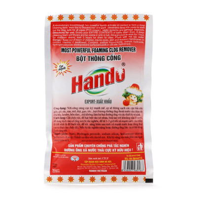Bộ 4 bột thông cống 100g xuất khẩu hando cực mạnh ( đỏ - dùng cho đường ống an toàn )