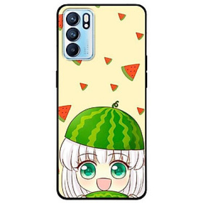 Ốp lưng dành cho Oppo Reno 6 - Reno 6 Z mẫu Cặp Đôi Ăn Dưa