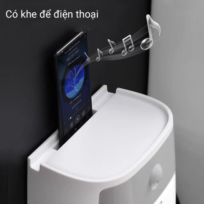 HỘP ĐỰNG GIẤY VỆ SINH 2 TẦNG TREO DÁN TƯỜNG CAO CẤP - KHÔNG CẦN KHOAN ĐỤC ỐC VÍT