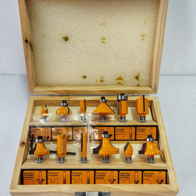 BỘ 12 MŨI PHAY GỖ 12MM INGCO AKRT1221 - HÀNG CHÍNH HÃNG