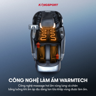 Ghế massage KINGSPORT Standard G15 công nghệ mới Kingtech Touch Pro, massage kéo giãn toàn thân