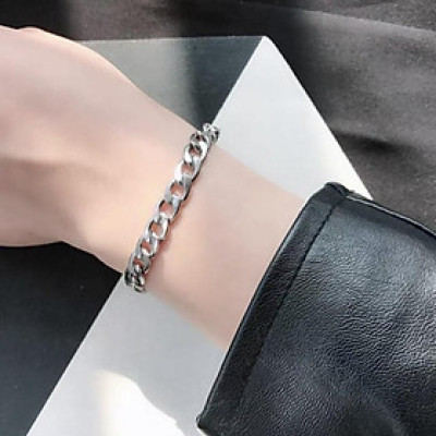 Dây chuyền nam titan cao cấp đẹp sang trọng thép không gỉ lặc trangsucpt cỡ 7mm màu trắng PTDCNA01