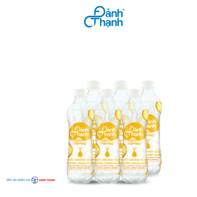 Thùng 24 chai Nước Khoáng Thiên Nhiên Có Ga Đảnh Thạnh Khoáng Chanh Muối 430ml