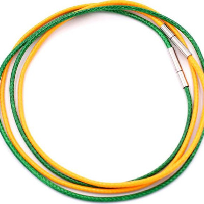 Combo 2 sợi dây vòng cổ cao su - xanh lá + vàng DCSXLV1