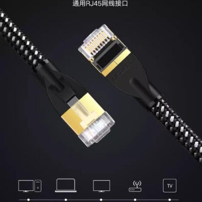 Ugreen UG50352NW117TK 2M màu Đen Cáp mạng LAN CAT6 bọc lưới cao cấp - HÀNG CHÍNH HÃNG