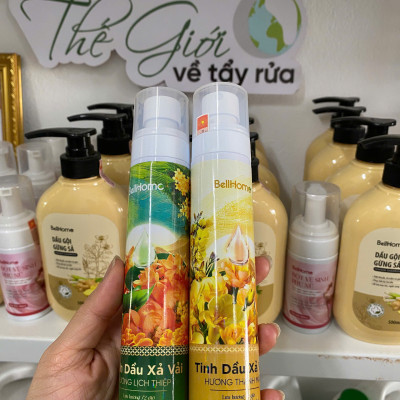 Tinh dầu xả vải Bell Home vàng 150g, Mềm vải, kháng khuẩn, hương thanh mát, lưu hương suốt ngày dài