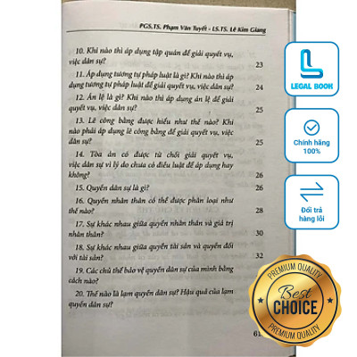 Câu hỏi thường gặp trong lĩnh vực Dân sự - PGS.TS Phạm Văn Tuyết - LS.TS. Lê Kim Giang (NXB Tư pháp)