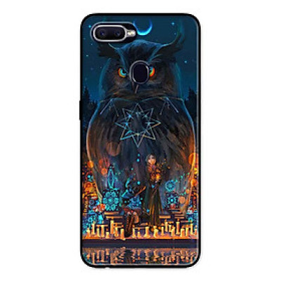 Ốp Lưng in cho Realme 2 Mẫu Cú Đen - Hàng Chính Hãng