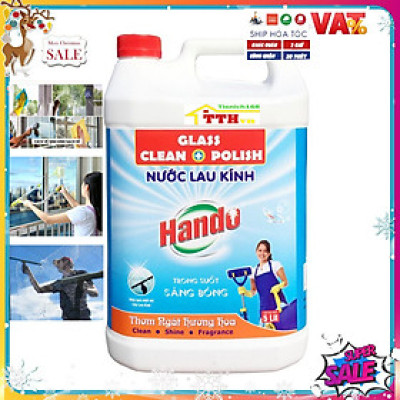 Nước lau kính siêu sạch an toàn Hando 5L hương bạc hà