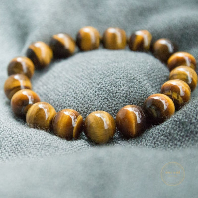 Vòng Tay Đá Mắt Hổ Nâu Vàng Cho Người Mệnh Kim Và Mệnh Thổ