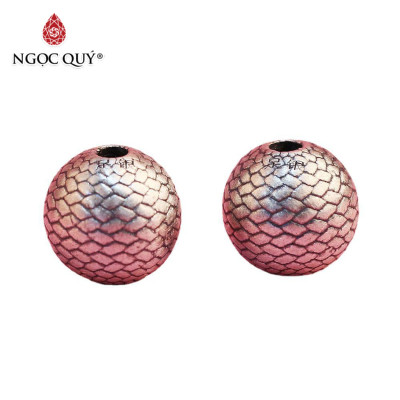 Charm bạc xỏ ngang vảy rồng - Ngọc Quý Gemstones