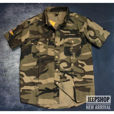 Áo sơ mi ngắn tay màu camo