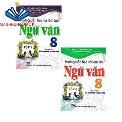 sách - combo hướng dẫn học và làm bài ngữ văn 8 - tập 1 + 2 (bám sát sgk kết nối tri thức với cuộc sống) (bộ 2 cuốn)