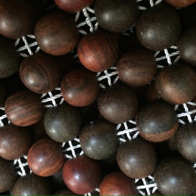 Chiếu Hạt Gỗ Trắc Mộc Cao Cấp Hạt 1.8cm ( video , hình thật )