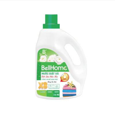 Nước Giặt Xả Công Nghệ Sinh Học Bell Home Xanh Hương Lộc Biếc 3,6KG