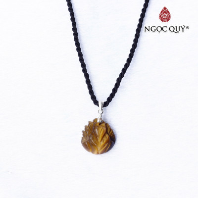 Mặt dây chuyền nữ hoàng hồ ly 9 đuôi thạch anh mắt hổ hợp mệnh thổ, kim - Ngọc Quý Gemstones