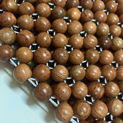 Chiếu Hạt Gỗ Hương Mộc Cao Cấp - Kích Thước 2,2mx2m hạt 1.2cm ( video , hình thật )