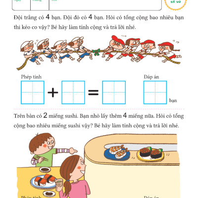 SÁCH THIẾU NHI CHO TRẺ 6-7 TUỔI_TOÁN HỌC_Phép cộng, phép trừ nâng cao (6~7 tuổi)