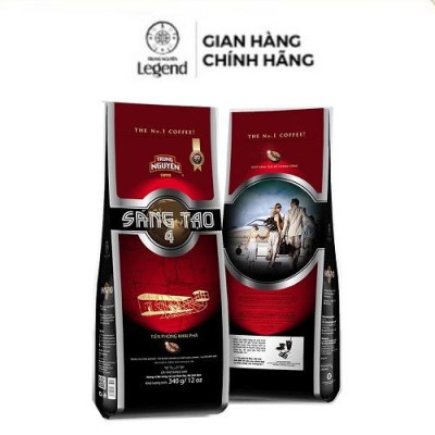 Combo 2 Bịch Cà Phê Rang Xay Trung Nguyên Legend Sáng Tạo 4 – Gói 340g – Gu Mạnh Cân Bằng, Dùng Ngon Với Đá & Sữa
