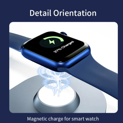 Giá đỡ kiêm đế sạc không dây Qi sạc nhanh 15W 3 in 1 hỗ trợ sạc dành cho Tai nghe / Appe Watch / iPhone hiệu WIWU Power Air Wireless Charger X23 liên kết từ tính mạnh mẽ, Smartchip - hàng nhập khẩu