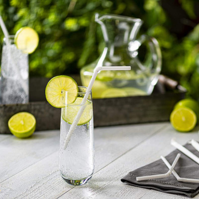 Set 100 ống hút Flexible Straw Ø5mmx190mm - Hàng nội địa Nhật Bản nhập khẩu chính hãng