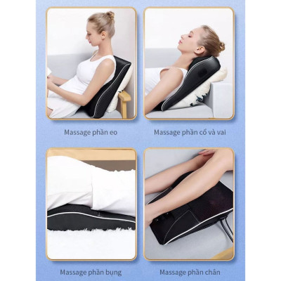 ￼Gối Massage Cổ Vai Gáy Rulax,Máy Massage Hồng Ngoại 2 Động Cơ Rung