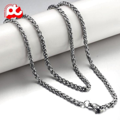 Dây chuyền nam đẹp titan rẻ titan thép không gỉ kiểu bông dừa trangsucpt kích cỡ 5mm trắng PTDCNA172