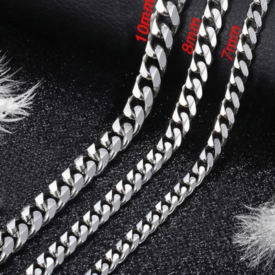 Dây chuyền nam titan thời trang rẻ đẹp thép không gỉ kiểu lặc xéo cao cấp trangsucpt 8mm PTDCNA158