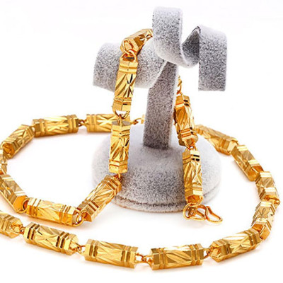 Dây chuyền nam mạ Vàng 24k đốt trúc D8