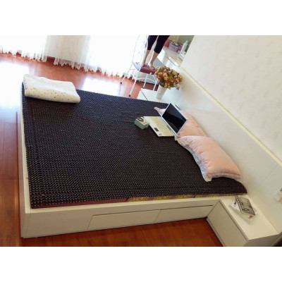 Chiếu Hạt Gỗ Mun Cao Cấp - Kích Thước 1,8mx2m hạt 1.2cm ( video , hình thật )