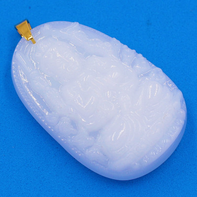 Mặt phật Thiên Thủ Thiên Nhãn trắng 5cm kèm hộp nhung