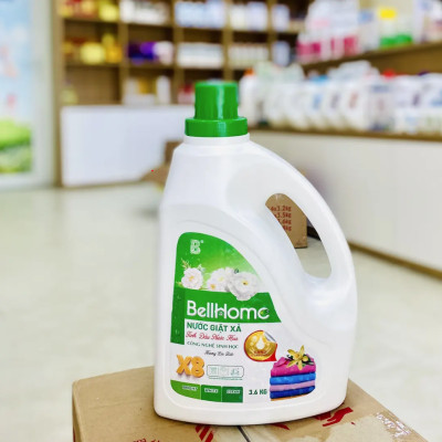 Nước Giặt Xả Công Nghệ Sinh Học Bell Home Xanh Hương Lộc Biếc 3,6KG