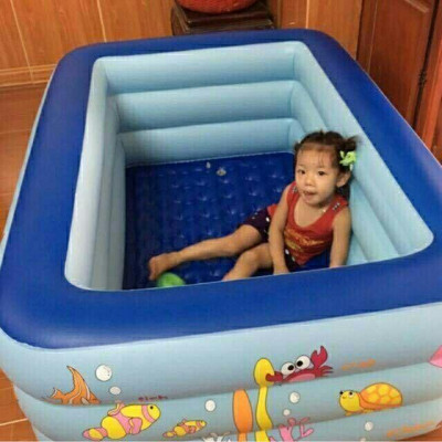 Bể bơi 2 tầng đủ kích thước có đáy chống trượt - BỂ BƠI PHAO CHO BÉ 1M2 Có Đáy Chống Trượt màu xanh Đồ Chơi Toys