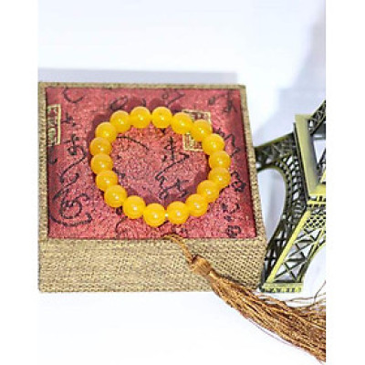 Vòng Tay Đá Mã Não Vàng V2D