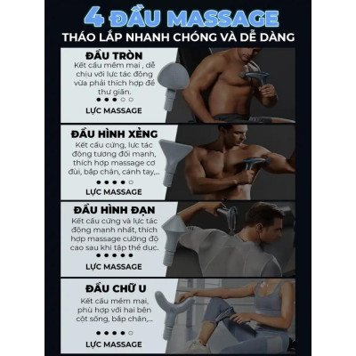 Máy massage cầm tay OKACHI JP-G7 (Cao Cấp) Giúp Massage Toàn Thân